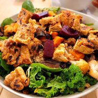 Harvest bowl + tempeh at Veggie Grill by Next Level in Cambridge