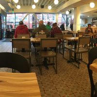 Ahhh pull uppa chair  at Veggie Grill by Next Level in Cambridge