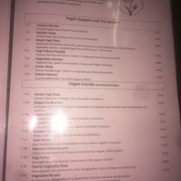 These are the vegan options at Mandir in Basel