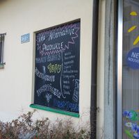 Vegan ads at Sesam Bio in Affoltern Am Albis