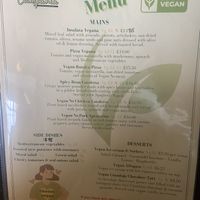 Menu  at La Campania in Arundel