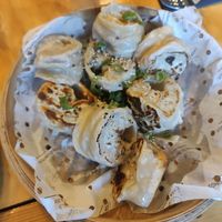 Vegan dumplings at Casa Dumplings in Valparaiso