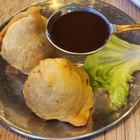 Veg samosas (loved the sauce) at Royal India in Zagreb