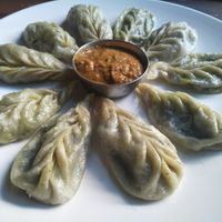 Momos at French Creperie and Bar in Kathmandu