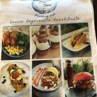 Front of menu at Zen Den in Mooloolaba