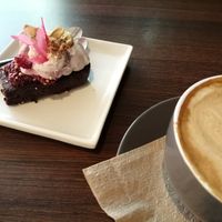 Coffee and cake at Zen Den in Mooloolaba