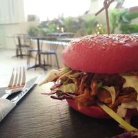 Burger at Zen Den in Mooloolaba