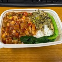 净素辣酱饭套餐… better than it looks!  at GōngDé Lín - Godly - Huanghe Rd in Shanghai