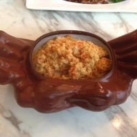 Sauteed crabmeat (vegan) at GōngDé Lín - Godly - Huanghe Rd in Shanghai