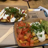 Chili cheese (top) & Tijuana street (bottom)  at Frittenwerk - Bilk in Dusseldorf