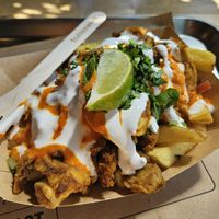 Vegan Chicken Shawarma Poutine at Frittenwerk - Bilk in Dusseldorf