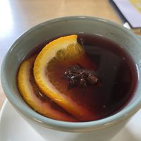 Delicious warm fruity drink  at Simple Goodness in Penrith