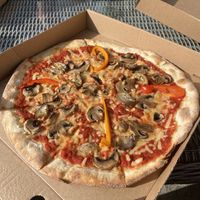 Californian (with vegan cheese instead)  at @homePizza in Gerrards Cross