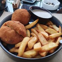 Arancini & Frittiertes von der Kartoffel at La Cucina Verde in Friedrichsthal