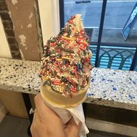 Vanilla oat soft serve with housemade sprinkles   at Big Softie in Atlanta