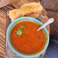 Tomato sausage soup at The Baklava Lady in English Town