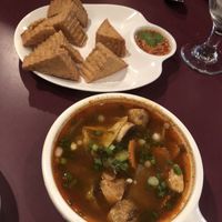 Fried tofu and Tom Yum at Thai Basil in Ithaca