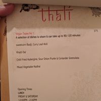 Not sure how regularly this changes. Forgot to take a picture of every course because I was too excited to eat it 😂 at Thali in Cape Town