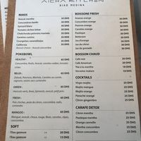 Menu at Aicha Kitchen in Marrakech