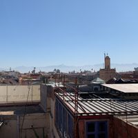 View from the roof terrace  at Aicha Kitchen in Marrakech