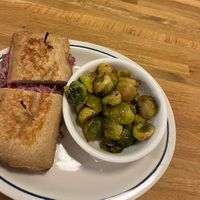 jack fruit po boy and brussel sprouts   at Welcome Diner in Phoenix