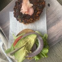 Veggie burger   at Maui Brewing Co in Honolulu