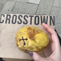 Mango and vanilla custard   at Crosstown Doughnuts - Canary Wharf in East London