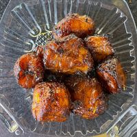 side of fried plantains (so simple but so delicious)   at Flavors of East Africa Express in San Diego