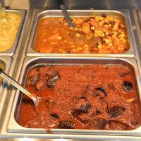 eggplant and veggies at Flavors of East Africa Express in San Diego