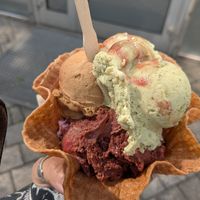 Mon Cherie, Pumpkin Seeds and Arabic Mokka at Thommy's Eismanufaktur in Leipzig