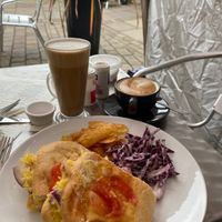 Vegan cheese panini at Barkers Cafe Bar in Helmsley