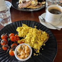 Tofu scramble on sourdough   at Greens & Co in Galway