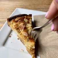 Almond and pear tart  at Greens & Co in Galway