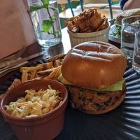 Beans burger (daily special) at Greens & Co in Galway