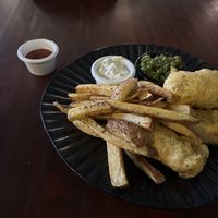 Tofufish and chips was really tasty (not my absolute best rendition but pretty yummy nonetheless)  at Greens & Co in Galway