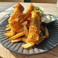 tofish & chips at Greens & Co in Galway
