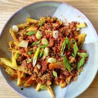 Chips with gravy at Greens & Co in Galway