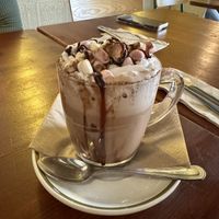 Mint hot chocolate   at Greens & Co in Galway