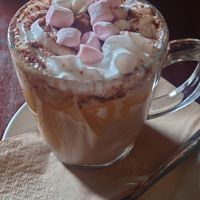 The peanut butter hot cocoa with marshmallows was good at Greens & Co in Galway
