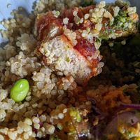 Close up of crispy tofu at Greens & Co in Galway