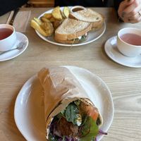 Vegan Sandwich and Wrap with hand-cut fries 👌🏻 #Veganuary at Greens & Co in Galway