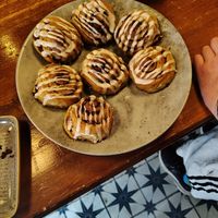 Cinnamon roll at Greens & Co in Galway