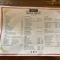 Current drink menu   at Greens & Co in Galway
