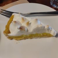 Diminutive slice of lemon meringue at Greens & Co in Galway