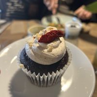 Gluten free strawberry chocolate cupcake 🧁   at Greens & Co in Galway