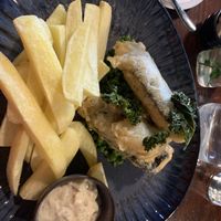 Tofu fish and chips! So yummy 😋  at Greens & Co in Galway