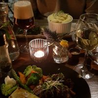 Mushroom and seitan bourguignon, and the shepherdless pie at Greens & Co in Galway