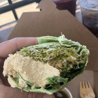 Veggie and hummus wrap  at Natural Sisters Cafe in Joshua Tree