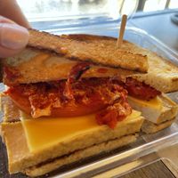 Bomb breakfast sandwich #Veganuary at Natural Sisters Cafe in Joshua Tree