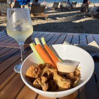 Fantastic buffalo cauliflower with vegan ranch    at Numero Uno Beach House in San Juan